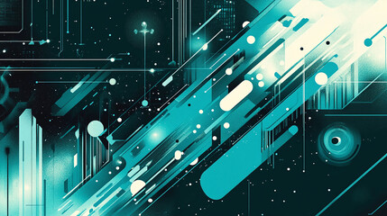 A futuristic abstract design for an API background, showcasing stylized code snippets, circuitry patterns, and glowing lines.