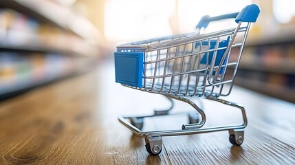 Fototapete - E-commerce analytics dashboard on a desktop screen showing sales, product performance, and abandoned cart data for effective online marketing strategies with empty space for text