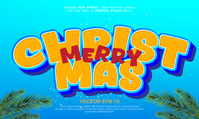 Leinwandbilder - Christmas 3D editable text effect