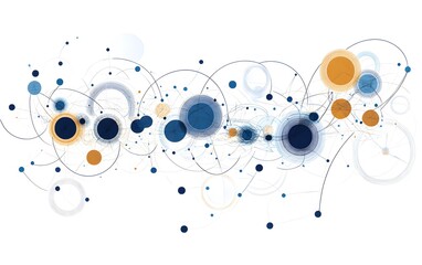 Poster - Abstract design featuring dynamic patterns of circles in various sizes and colors, creating a modern and artistic composition.