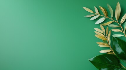 Poster - Clean, solid green background with a rich, even tone, perfect for minimalistic and professional layouts.