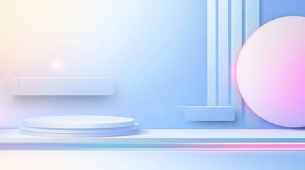 Poster - A contemporary light blue vector background characterized by smooth transitions and minimalistic lines, ideal for tech-related graphics and websites.