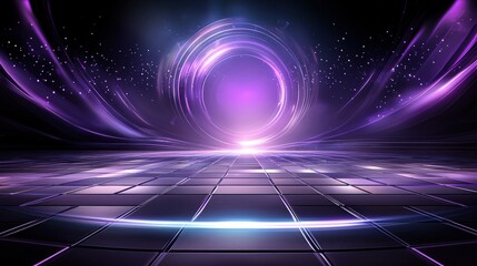 Poster - Abstract purple backdrop with structured grid lines and subtle shadows, creating a modern and layered visual appeal.