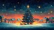 © Vladimir - New Year's gifts under the tree, New Year's tree adorned with decorations and gifts placed underneath