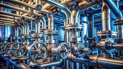 Poster - A Complex Network of Industrial Pipes and Valves in a Modern Facility