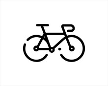bicycle icon isolated on white