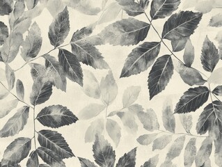 Poster - Detailed Botanical Leaves on Soft Background