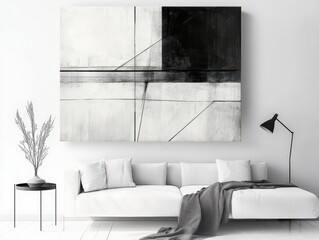 Poster - Minimalist Black and White Abstract Wall Art