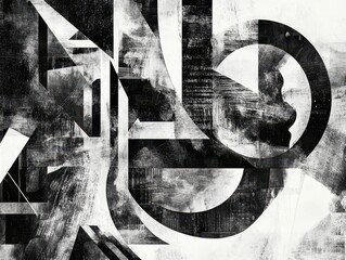 Poster - Dynamic Black and White Abstract Poster Design