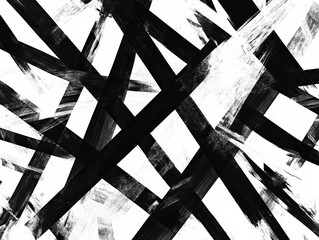 Poster - Dynamic Black and White Abstract Design
