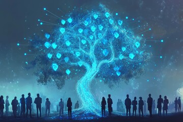 Wall Mural - The Virtual Giving Tree, Digital Philanthropy and Crowdfunding