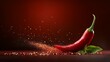 © admin_design - Vibrant red chili pepper bursting with seeds, a culinary delight of flavor and spice