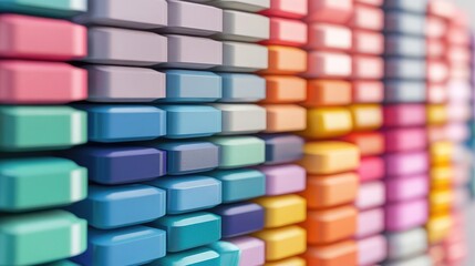 Poster - Abstract background of colorful blocks, creating a vibrant and visually appealing pattern.