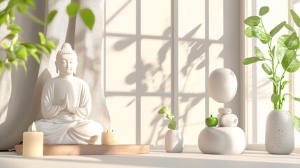 Poster - Create a tranquil wellness and meditation space to enhance inner peace and mindfulness