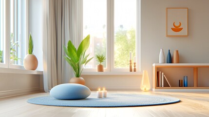 Poster - Create a tranquil wellness and meditation space to enhance your mindfulness practice and promote inner peace