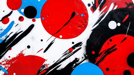 Aufkleber - A close-up of a concrete wall featuring bold, colorful, and contemporary graffiti.