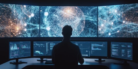 Aufkleber - A high-resolution insight center featuring immersive 3D data visualization tools, delivering deep intelligence for strategic decisions.