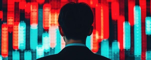 Poster - businessperson analyzing economic trends to strategically guide future investments