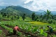 © Lubos Chlubny - Farmers cultivating crops on lush terraced fields in rwanda