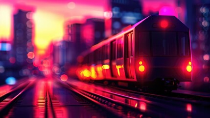 Poster - Highspeed Trains and Smart Highways Symbols of Modern Technology Driving Future Connectivity