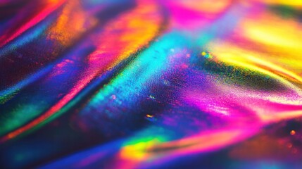 Poster - a holographic texture displaying vibrant rainbow colors, with a smooth