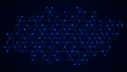 Wall Mural - Technology design with abstract geometric background. Minimalistic vector texture with linear pattern