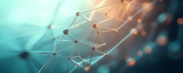 Poster - Abstract representation of interconnected nodes and lines, symbolizing data networks.