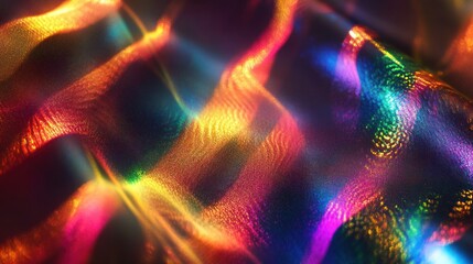 Poster - a holographic texture displaying vibrant rainbow colors, with a smooth