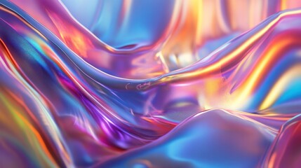 Poster - a holographic texture displaying vibrant rainbow colors, with a smooth