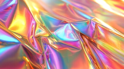 Poster - a holographic texture displaying vibrant rainbow colors, with a smooth