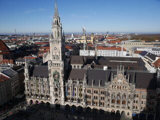 photo of Cathedral in Munich from a birds eye view