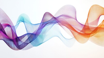 Poster - An intricate display of geometric shapes and flowing lines symbolizing quantum entanglement,
