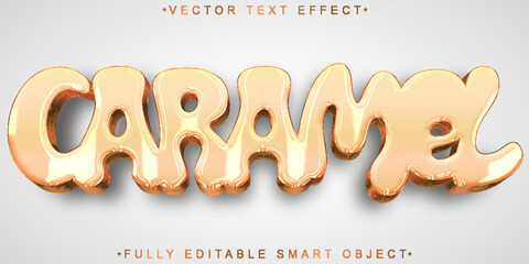 Poster - Caramel Vector Fully Editable Smart Object Text Effect