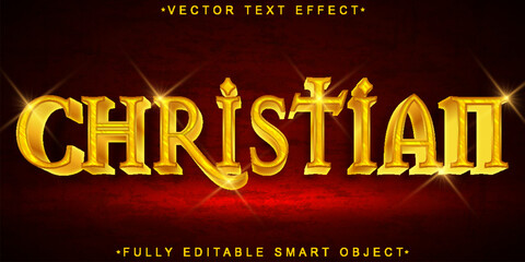 Poster - Christian Vector Fully Editable Smart Object Text Effect