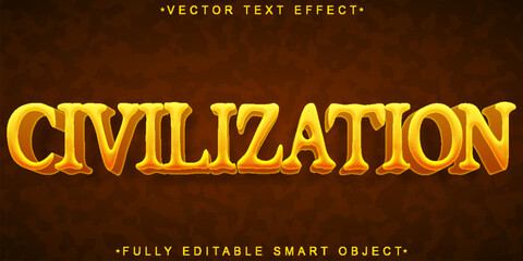 Poster - Historic Civilization Vector Fully Editable Smart Object Text Effect