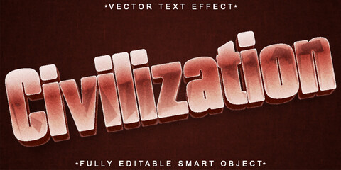 Poster - Historic Civilization Vector Fully Editable Smart Object Text Effect