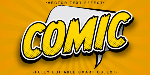Poster - Cartoon Comic Book Vector Editable Text Effect Template