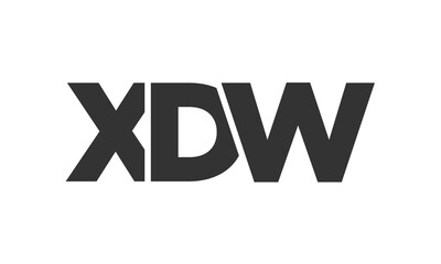Poster - XDW logo design template with strong and modern bold text. Initial based vector logotype featuring simple and minimal typography. Trendy company identity.