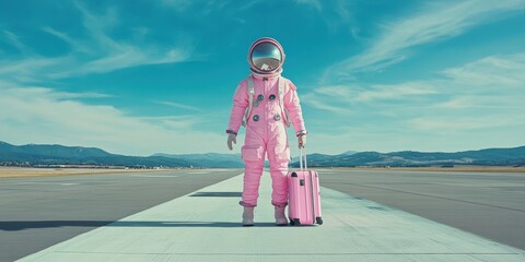 Poster - Astronaut on Runway.