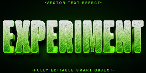 Poster - Green Experiment Lab Vector Fully Editable Smart Object Text Effect