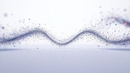 Poster - A mesmerizing depiction of a quantum bridge constructed from shimmering particles that radiate energy and light.