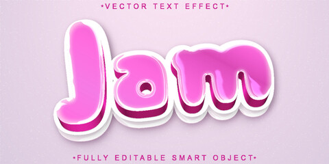 Poster - Cartoon Jam Vector Fully Editable Smart Object Text Effect
