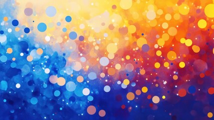 Poster - dots displayed in a geometric arrangement, with varying sizes and colors creating a visually stimula