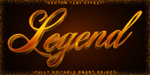 Poster - Myth Legend Vector Fully Editable Smart Object Text Effect