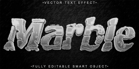 Poster - Gray Marble Vector Fully Editable Smart Object Text Effect