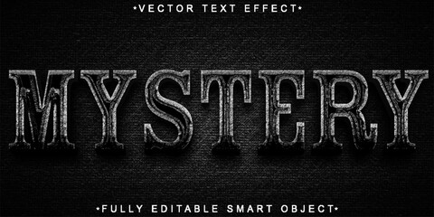 Poster - Dark Mystery Vector Fully Editable Smart Object Text Effect
