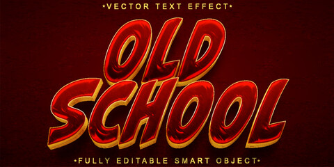 Poster - Old School Brown Vector Fully Editable Smart Object Text Effect