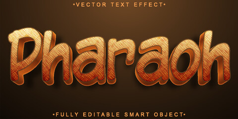 Poster - Brown Historic Pharaoh Vector Fully Editable Smart Object Text Effect