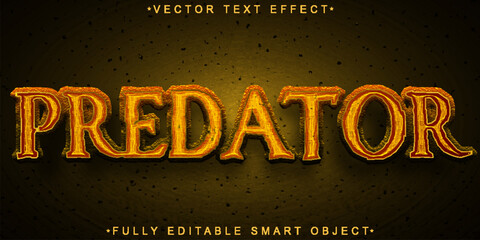 Poster - Predator Vector Fully Editable Smart Object Text Effect