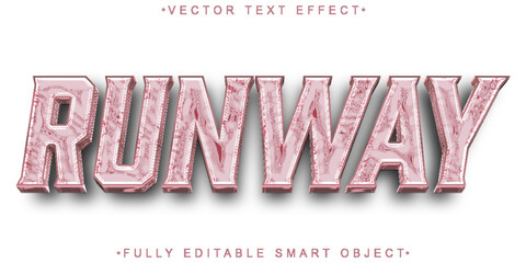 Poster - Gray Runway Vector Fully Editable Smart Object Text Effect